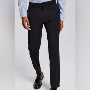 TOMMY HILFIGER Tate Men's Modern-Fit THFlex Stretch Black Suit Dress Pants